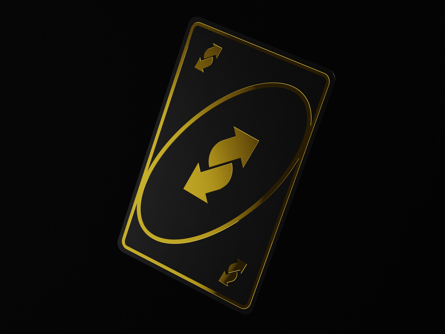 ArtStation Golden UNO Reverse Card