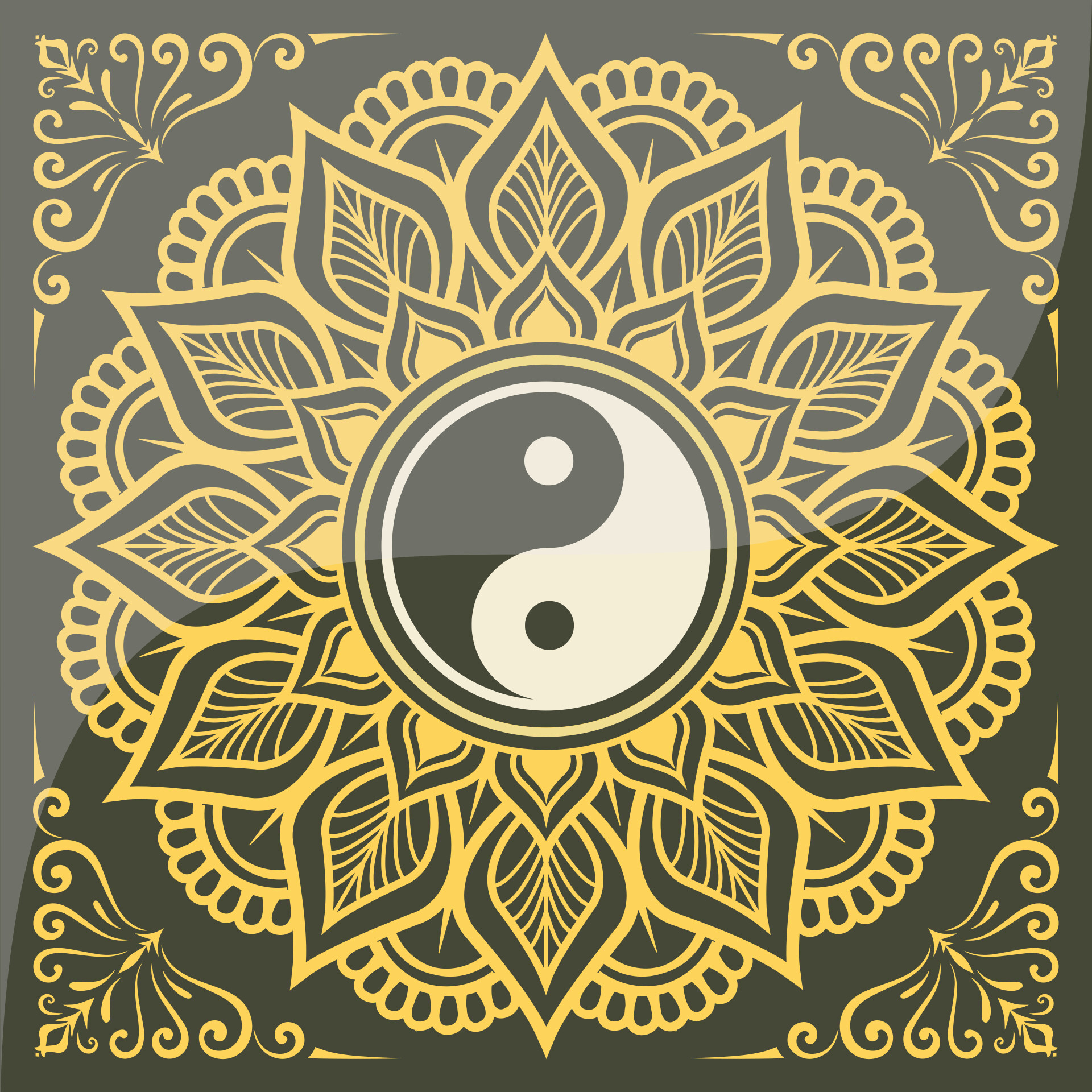 ArtStation - MANDALA - Yin Yang - Decorative - Vector