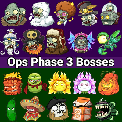 Plants Vs Zombies Garden Warfare 2 all every Icons by sm65coolguy