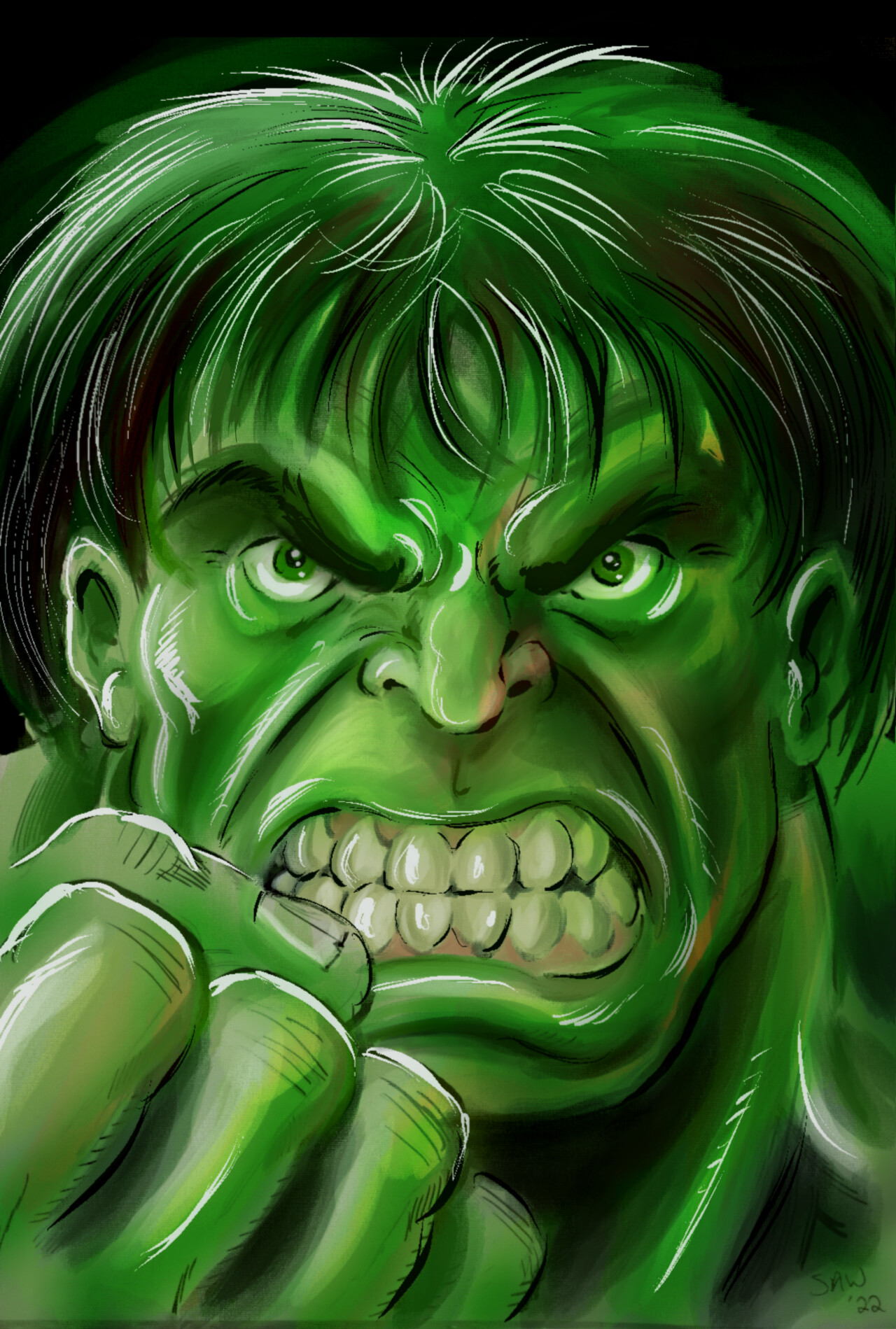 ArtStation - Bob Larkin Hulk Homage