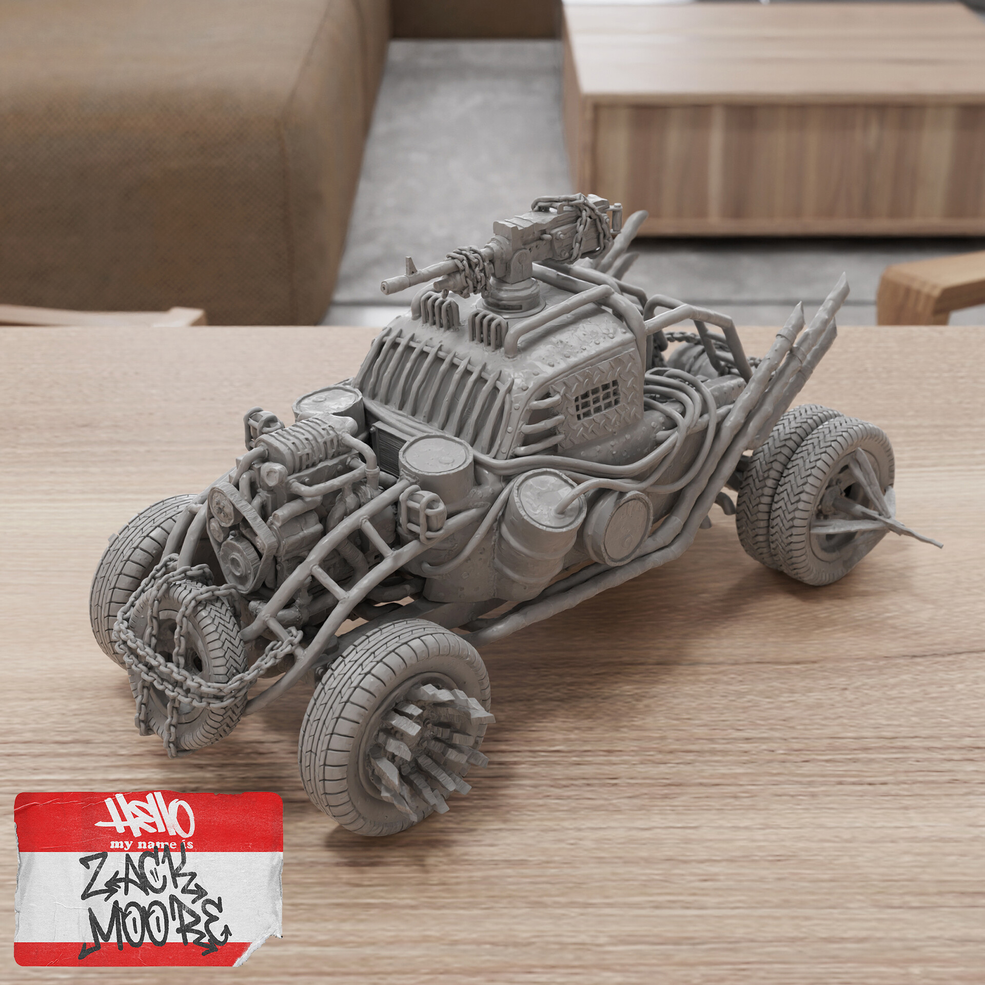 Artstation - Mad Max Toy Car For 3d Printer