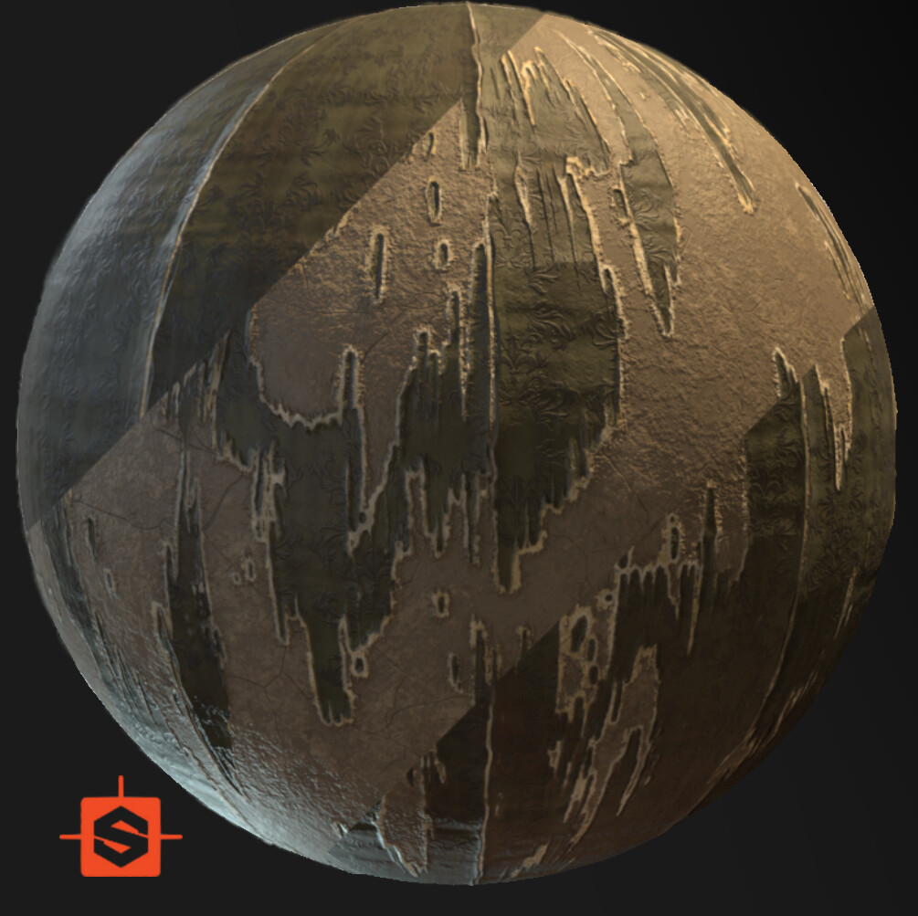 ArtStation Torn Wallpaper Material