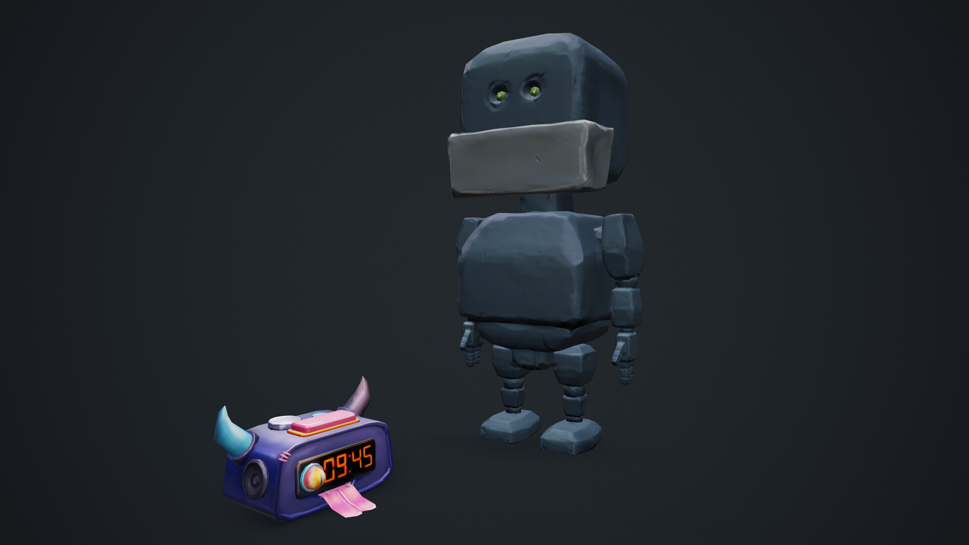 ArtStation Alarm clock & Stone Golem