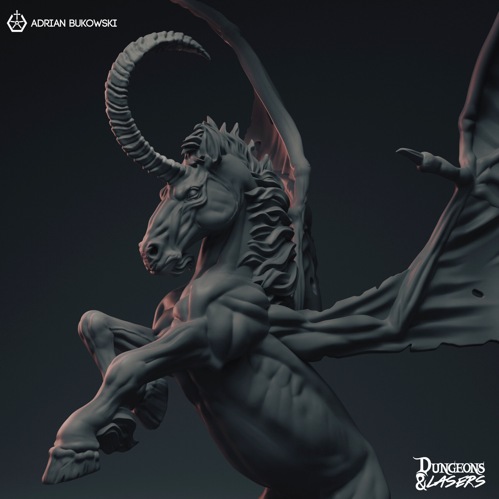 ArtStation Dungeons & Lasers Dark Unicorn