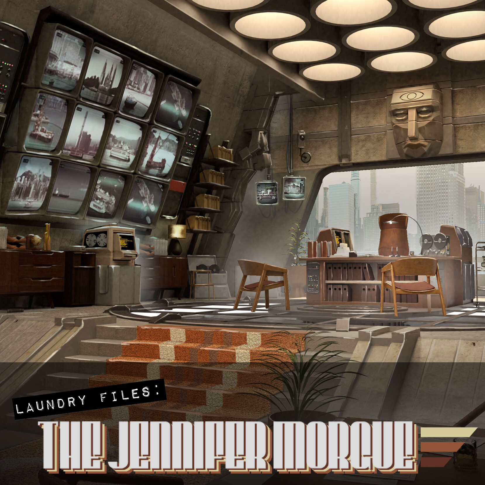 ArtStation Laundry Files Angleton's Office Production Shot