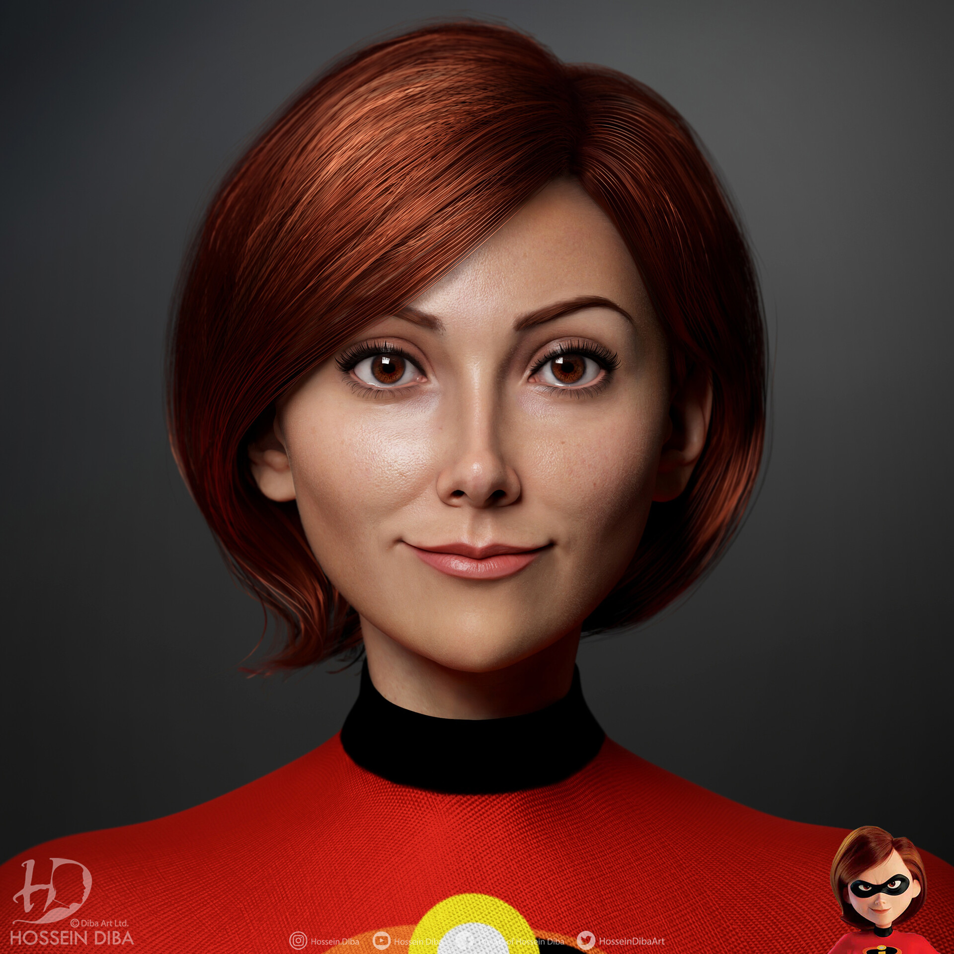 ArtStation - 3D Model of Elastigirl (Helen Parr)