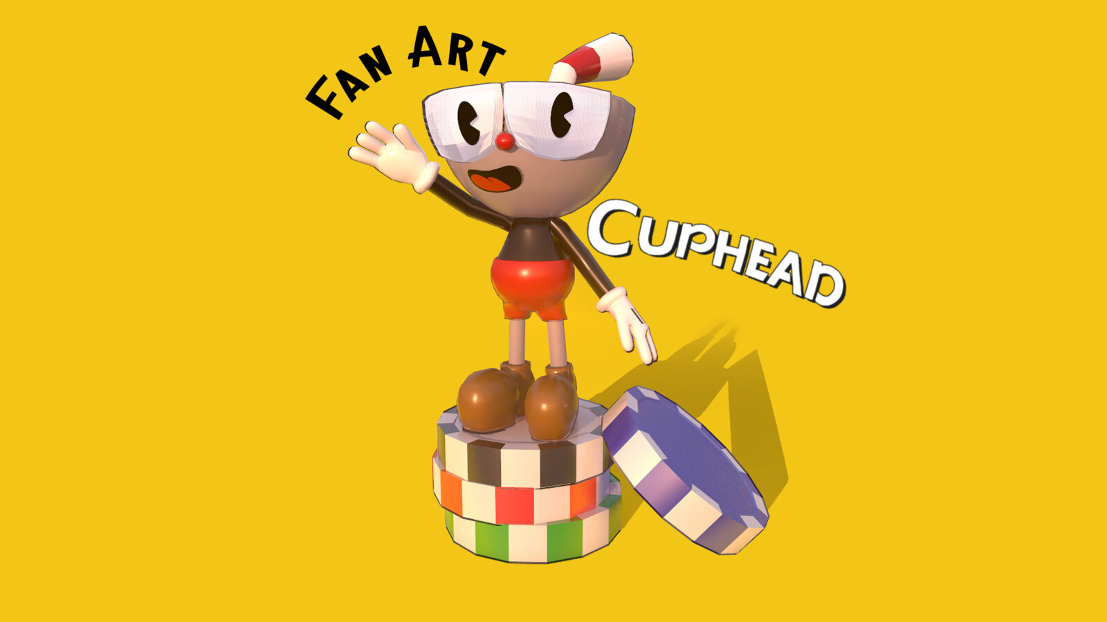 Cuphead - Low Poly