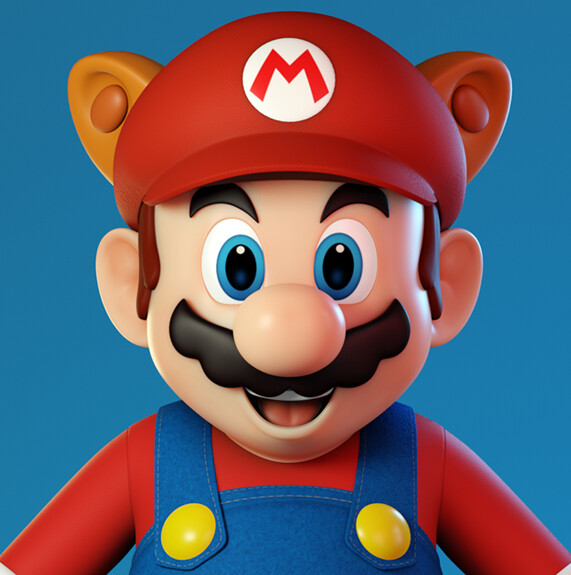 ArtStation - Mario Fan Art - Organic Modelling Practice