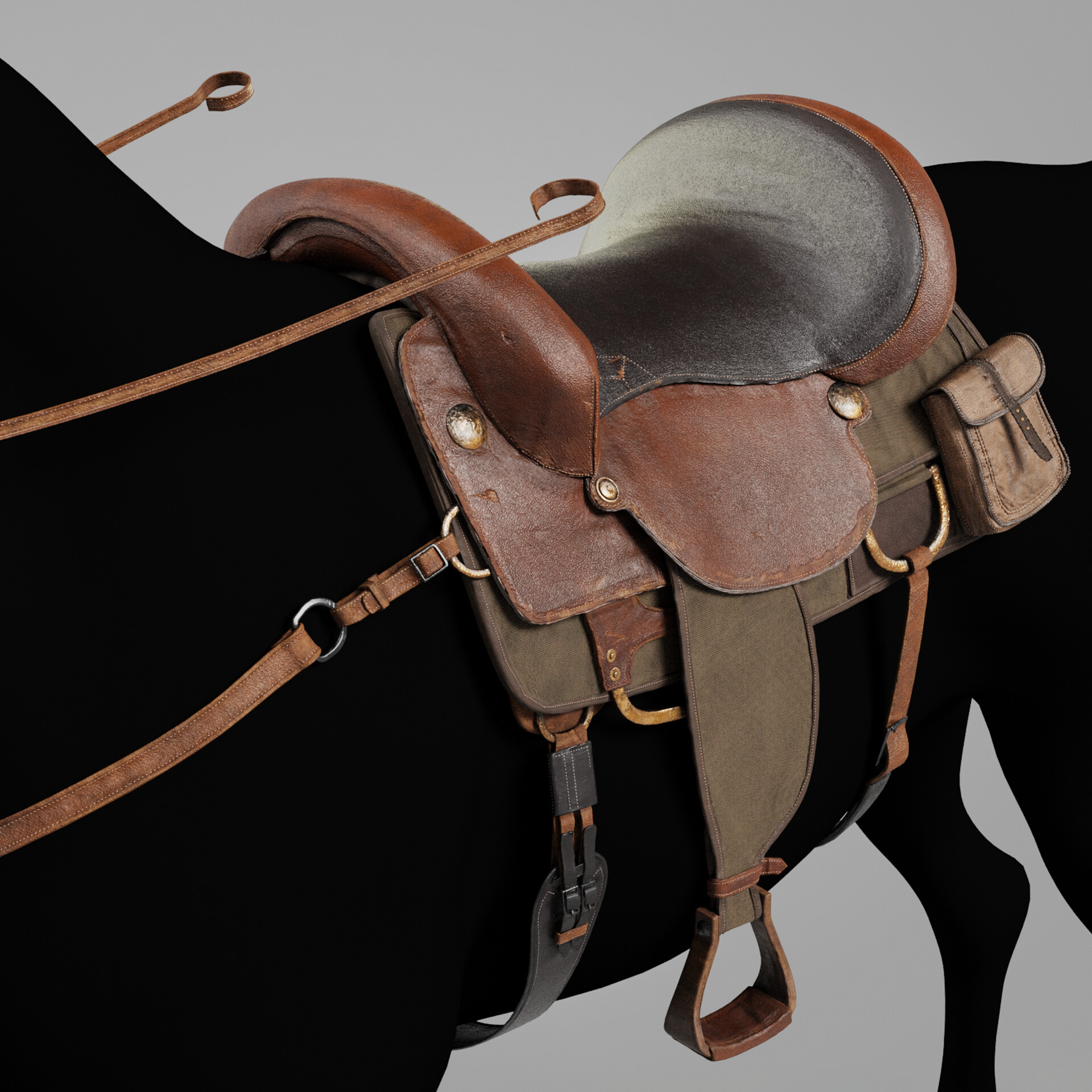 ArtStation Horse Saddle Asset