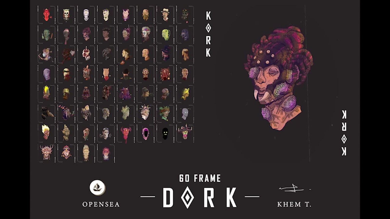 60 Frame Collection - Series "Dark" Theme