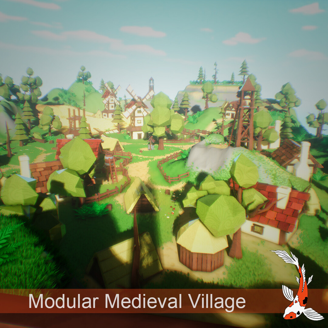 ArtStation - Modular_Medieval_Village