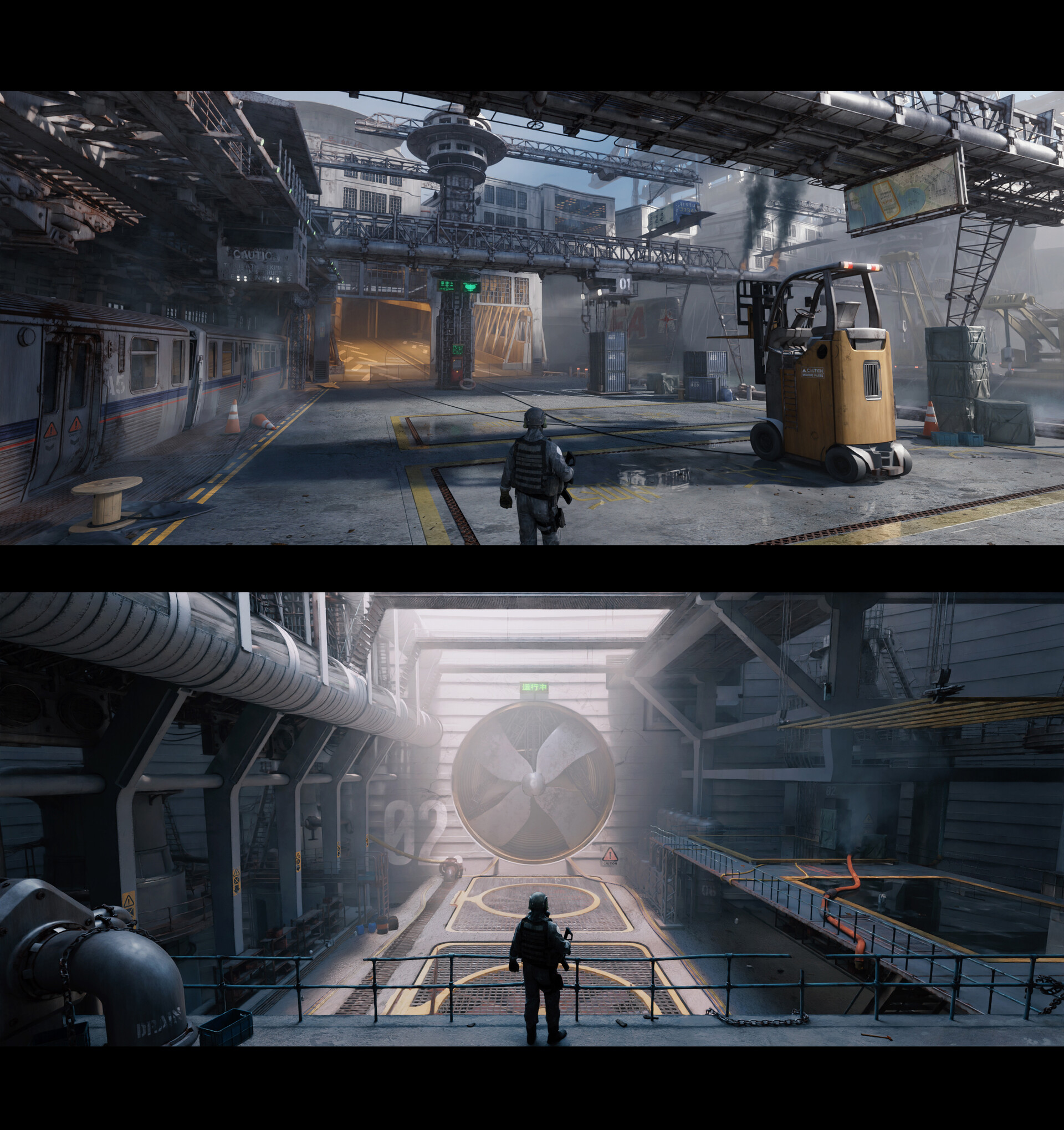 ArtStation - Level environment Works 01 for 沿光HorizonUp 01