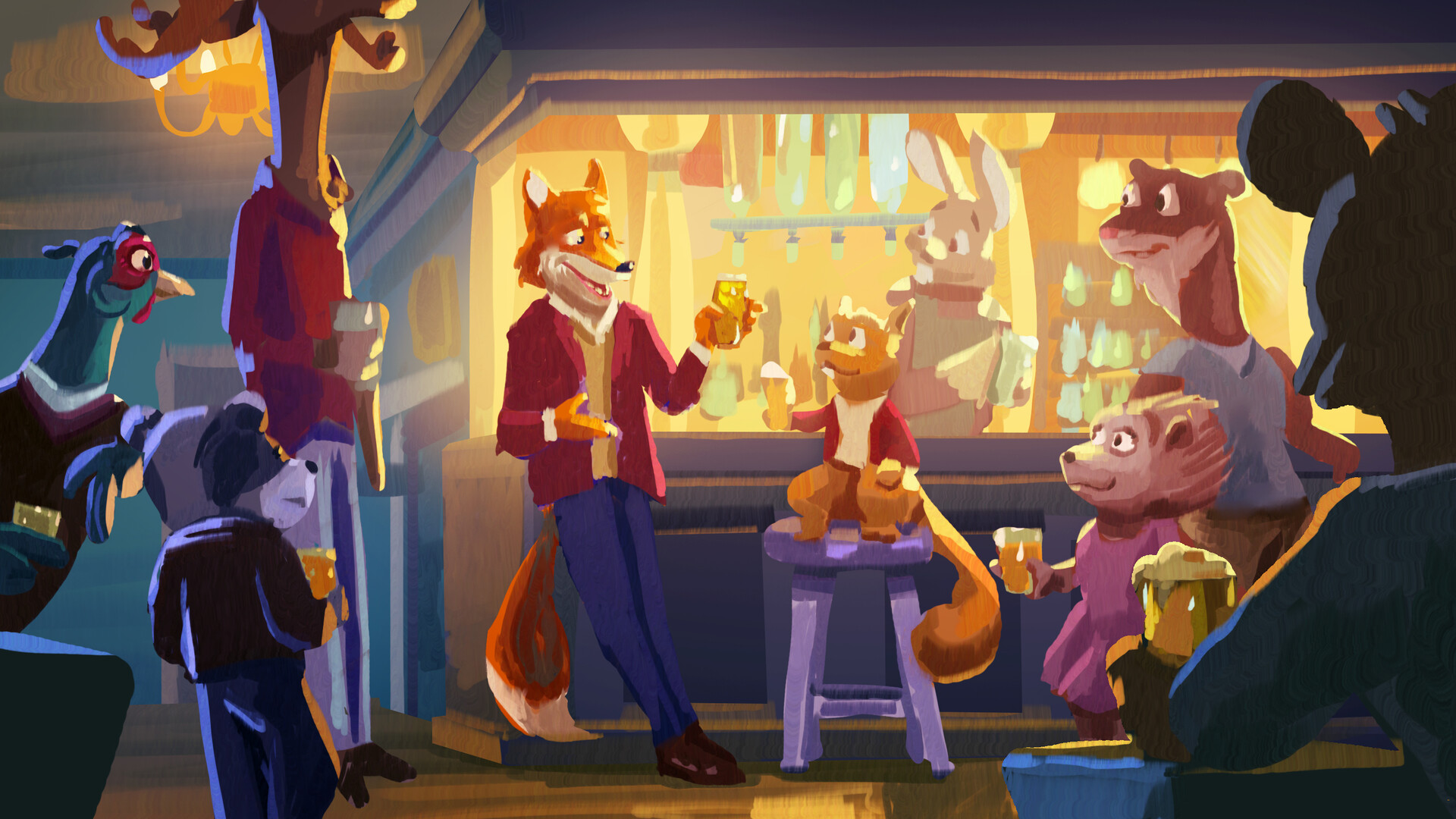 ArtStation Old Speckled Hen Fox of the World Color Script