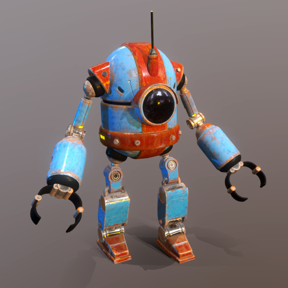 ArtStation - Rusty Steampunk Robot!