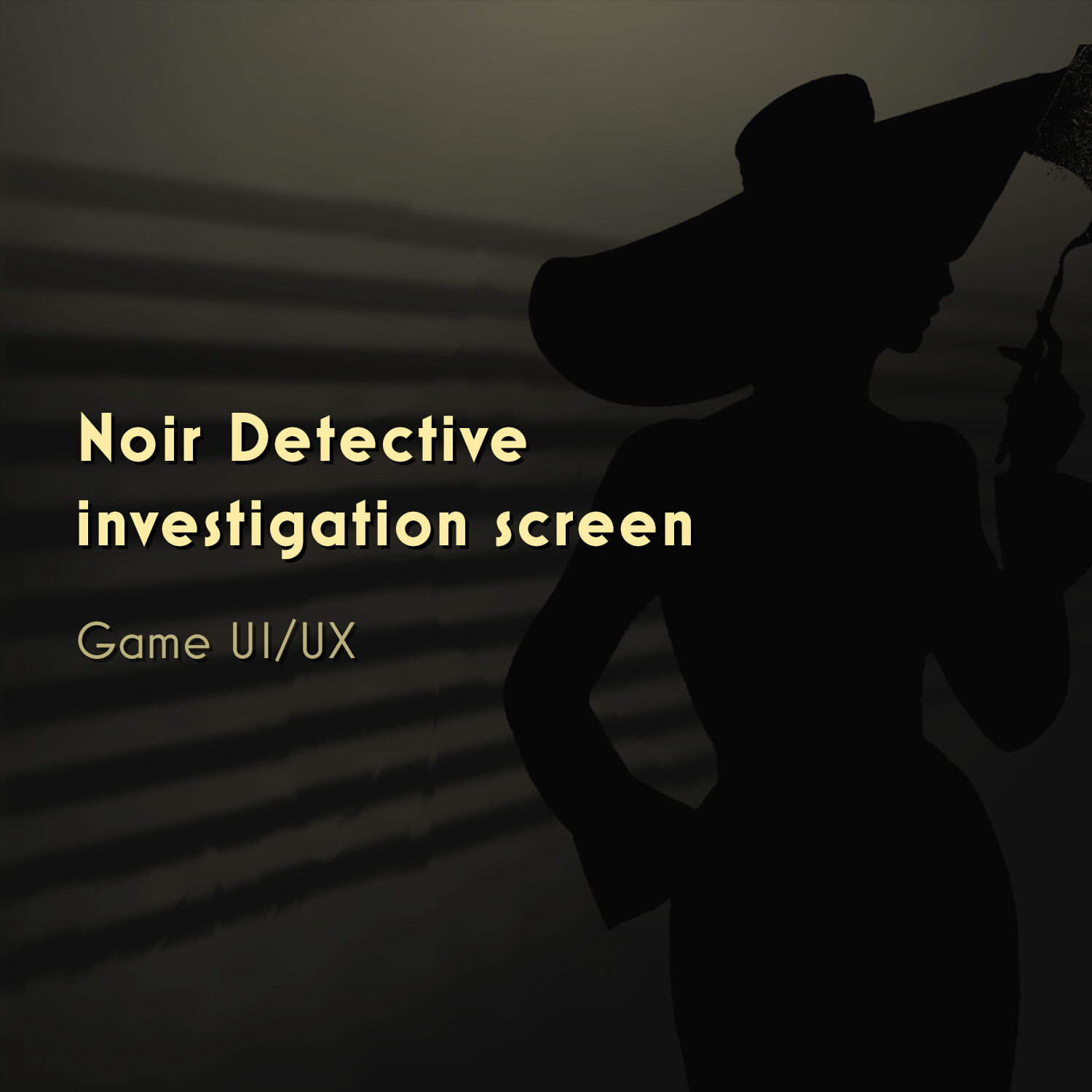ArtStation - Noir Detective Investigation screen Game UI/UX