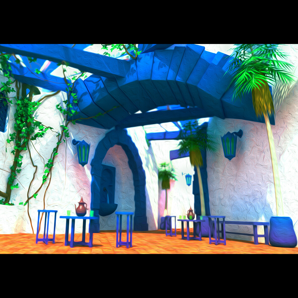 Artstation Stylized 3d Environment Mediterranean Street