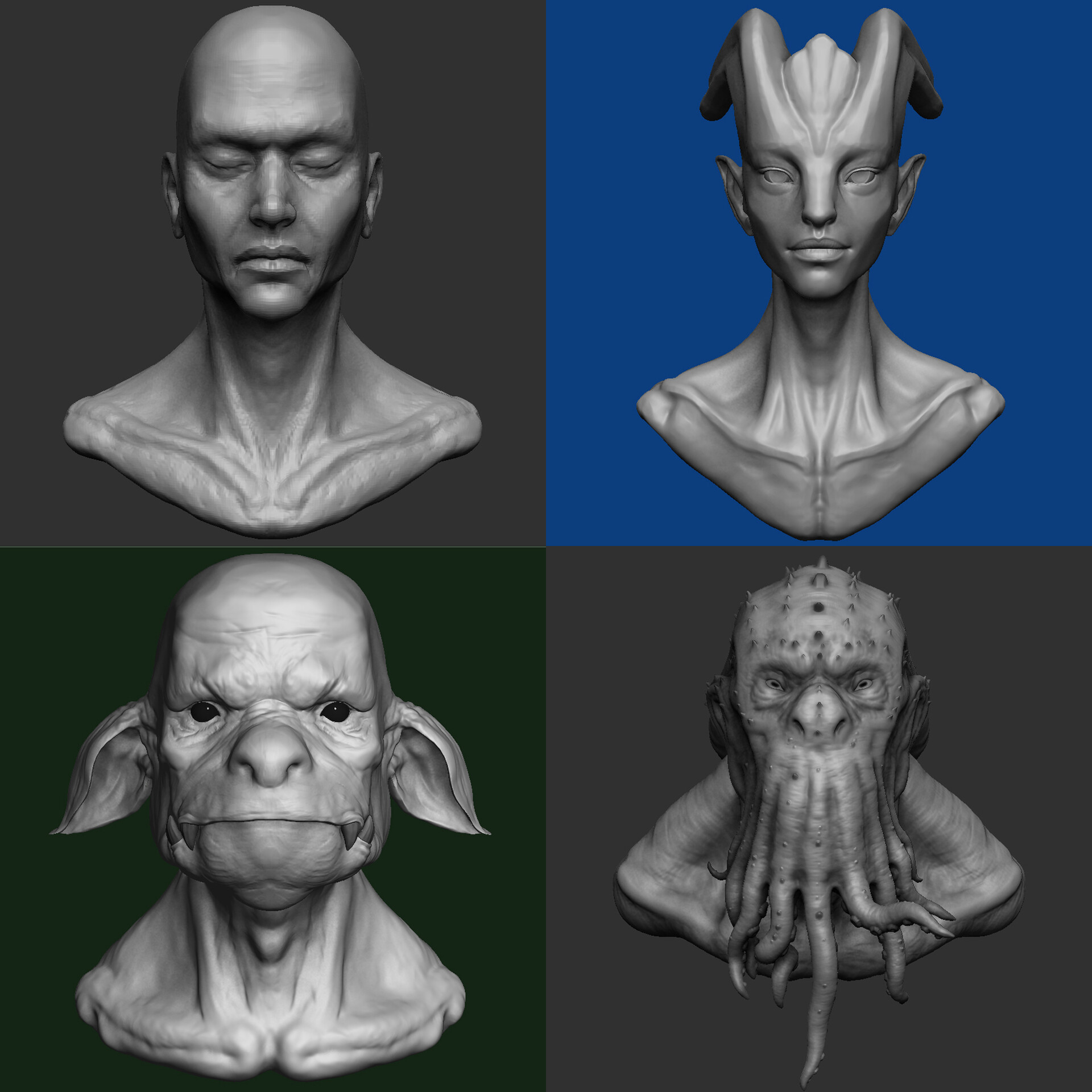 ArtStation - Busts practice