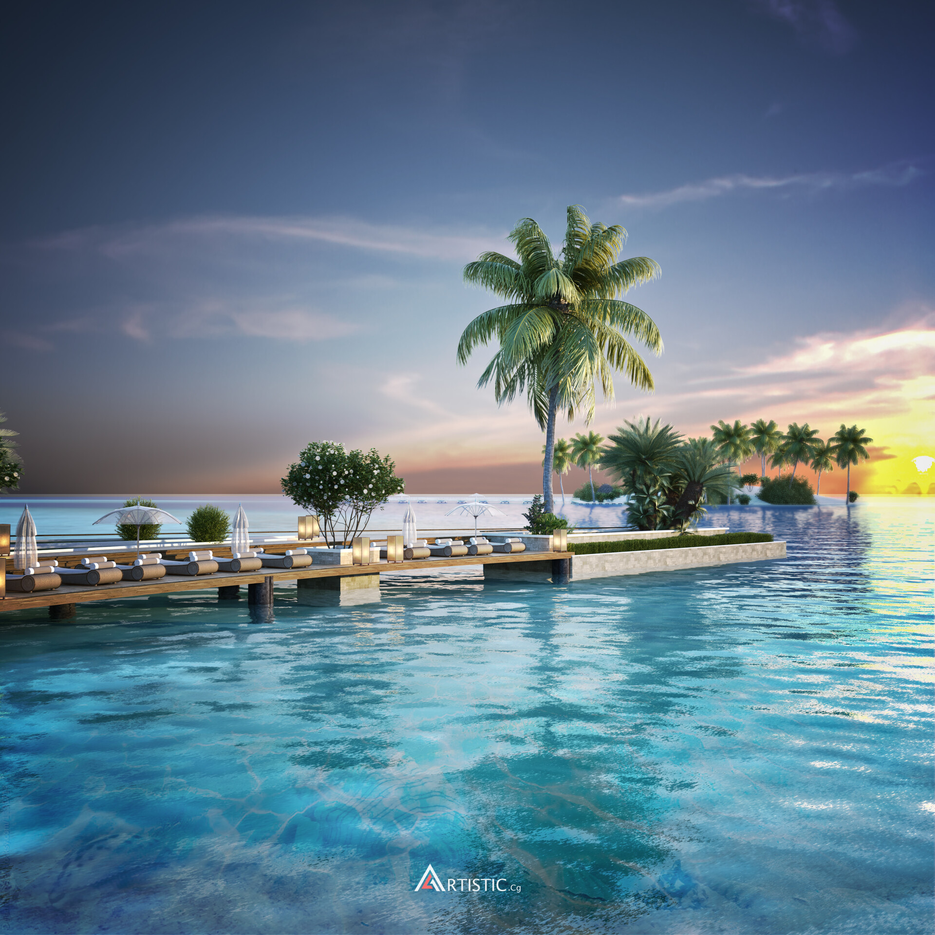 ArtStation - MALDIVES RESORT