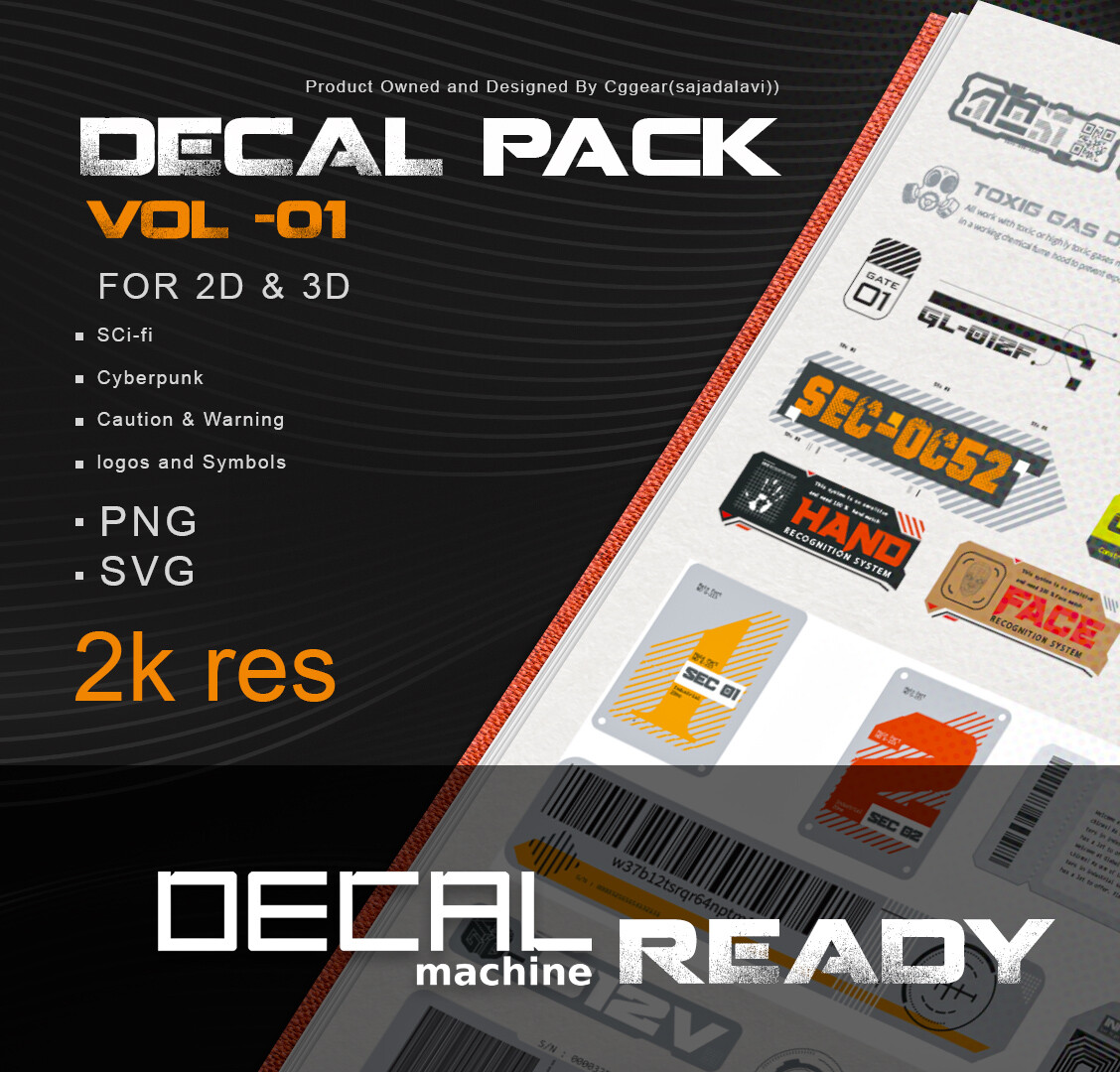 ArtStation - DECAL PACK -VOL 01 (DECAL MACHINE READY)