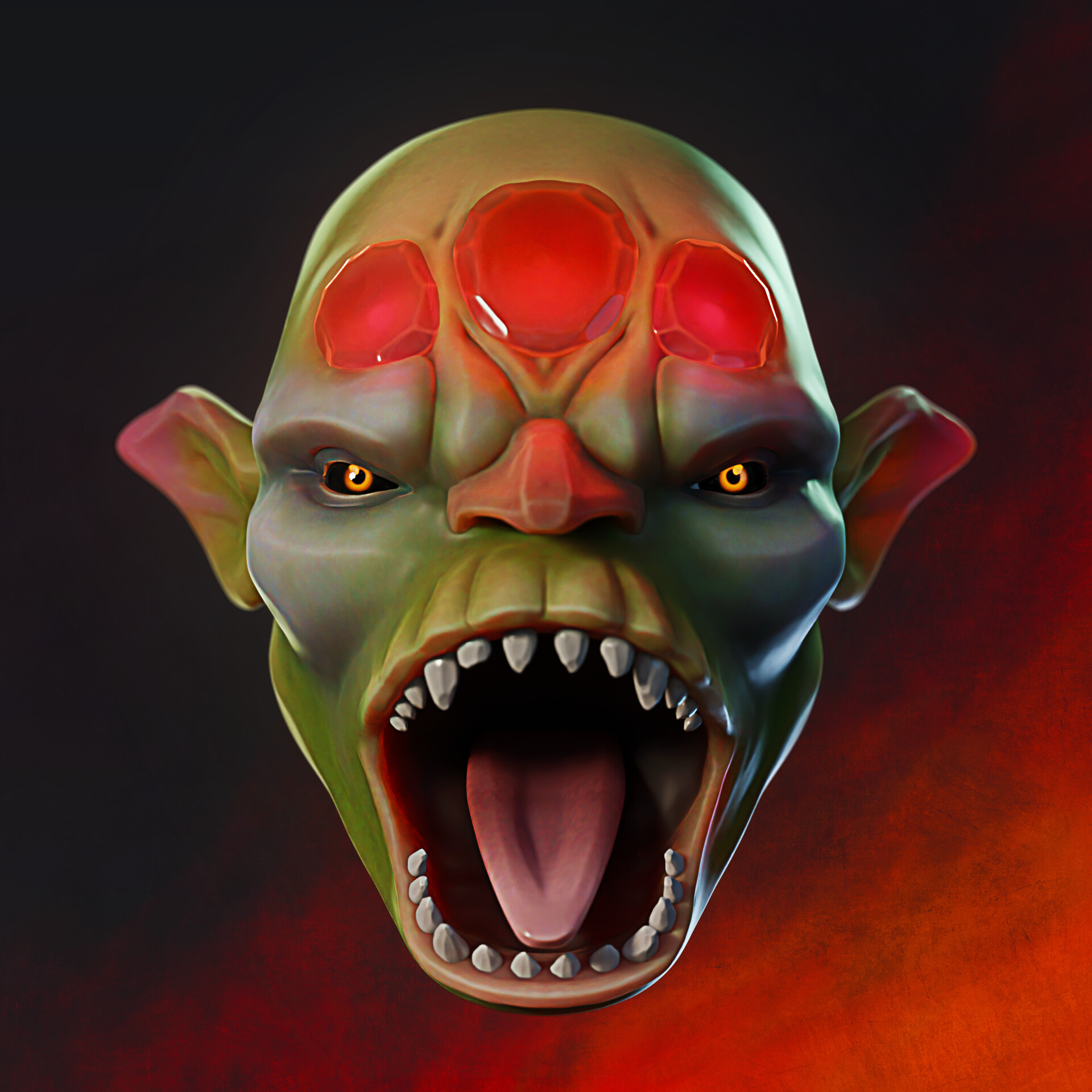 ArtStation Goblin Head Sculpt