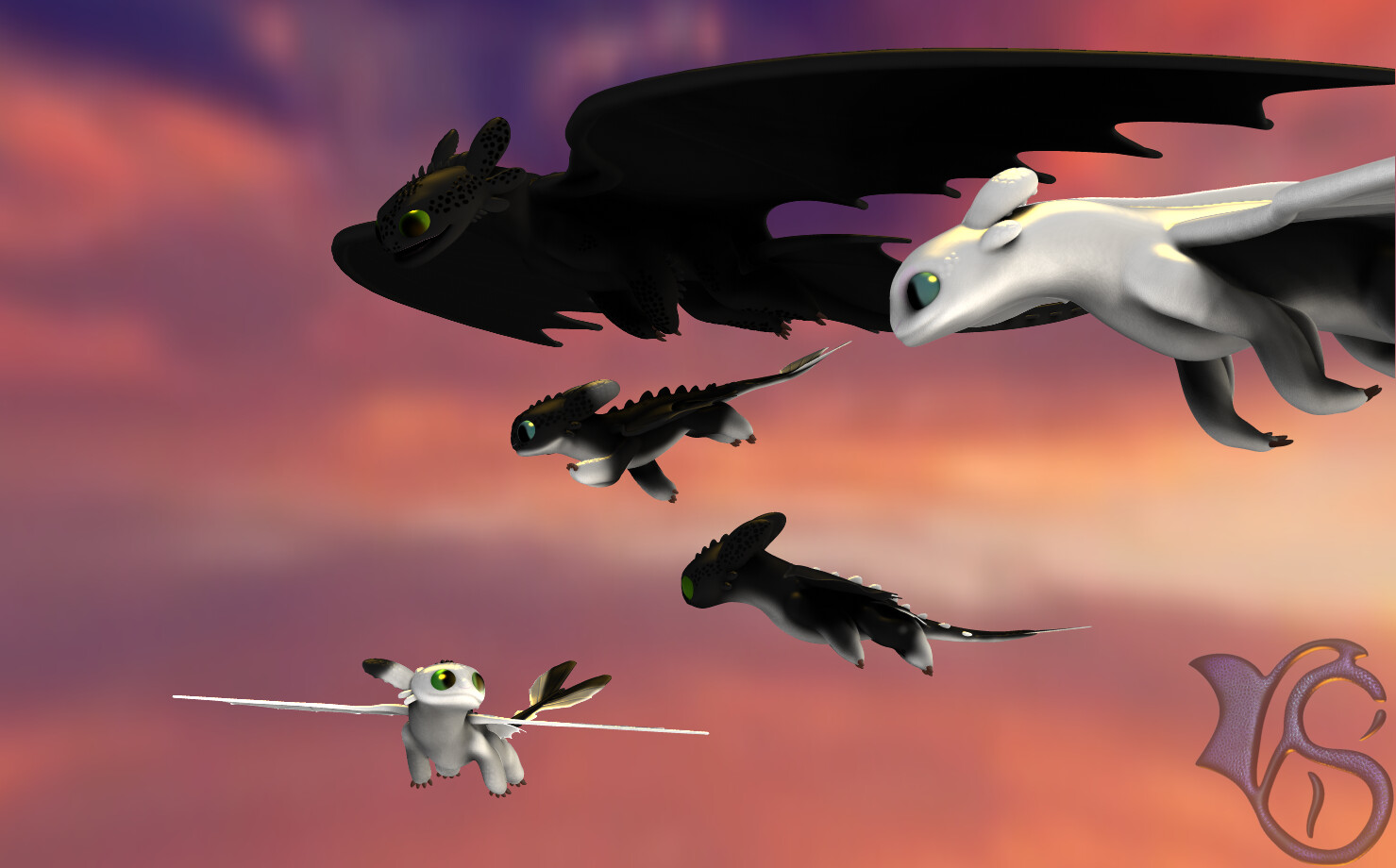 ArtStation Toothless' Family