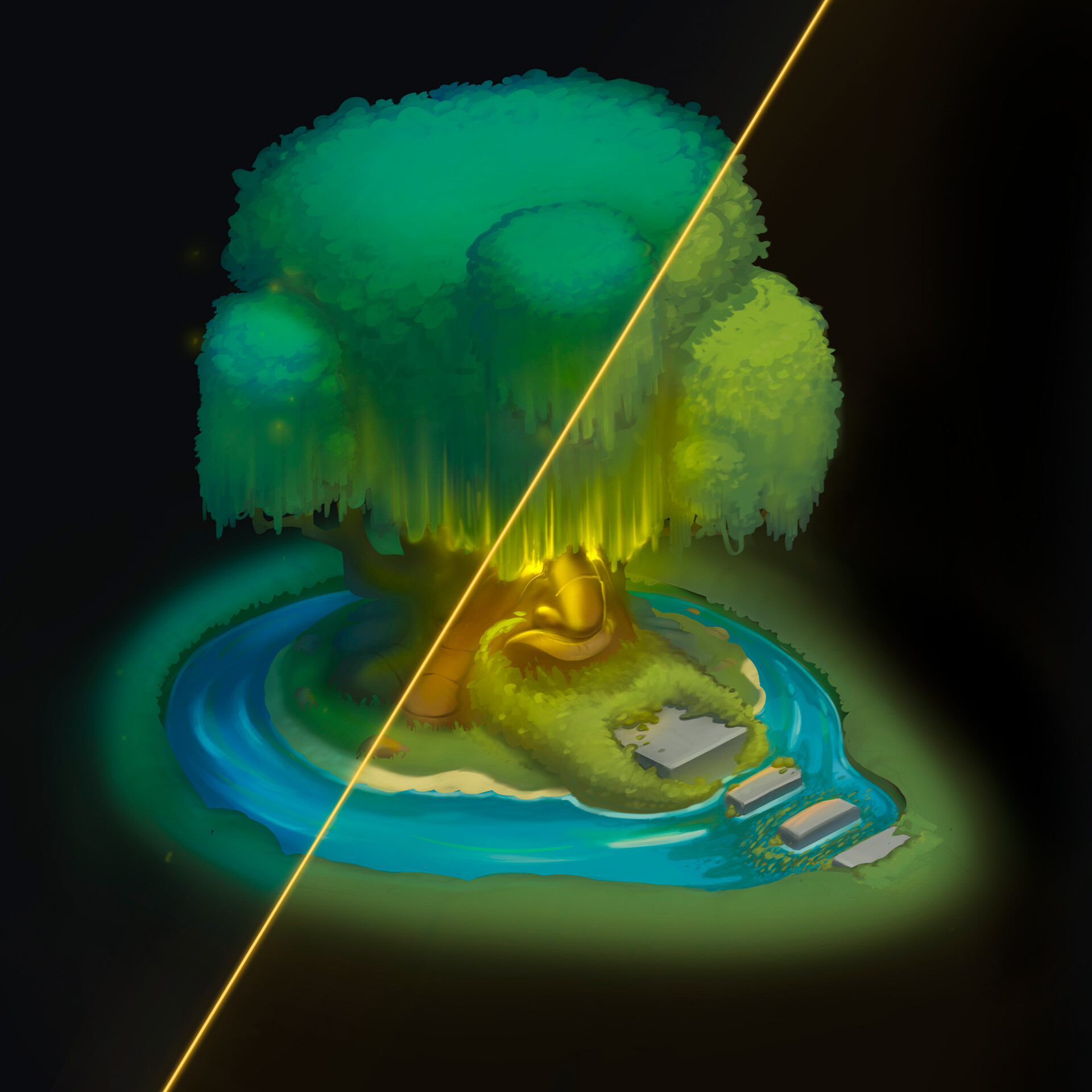 ArtStation - magic tree image.
