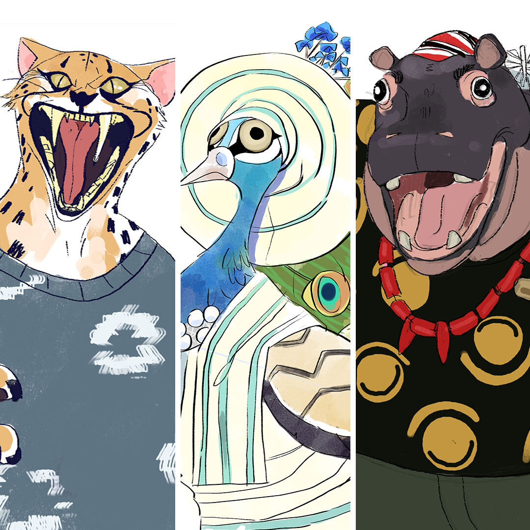Anthromorphic Character designs (African Animals)