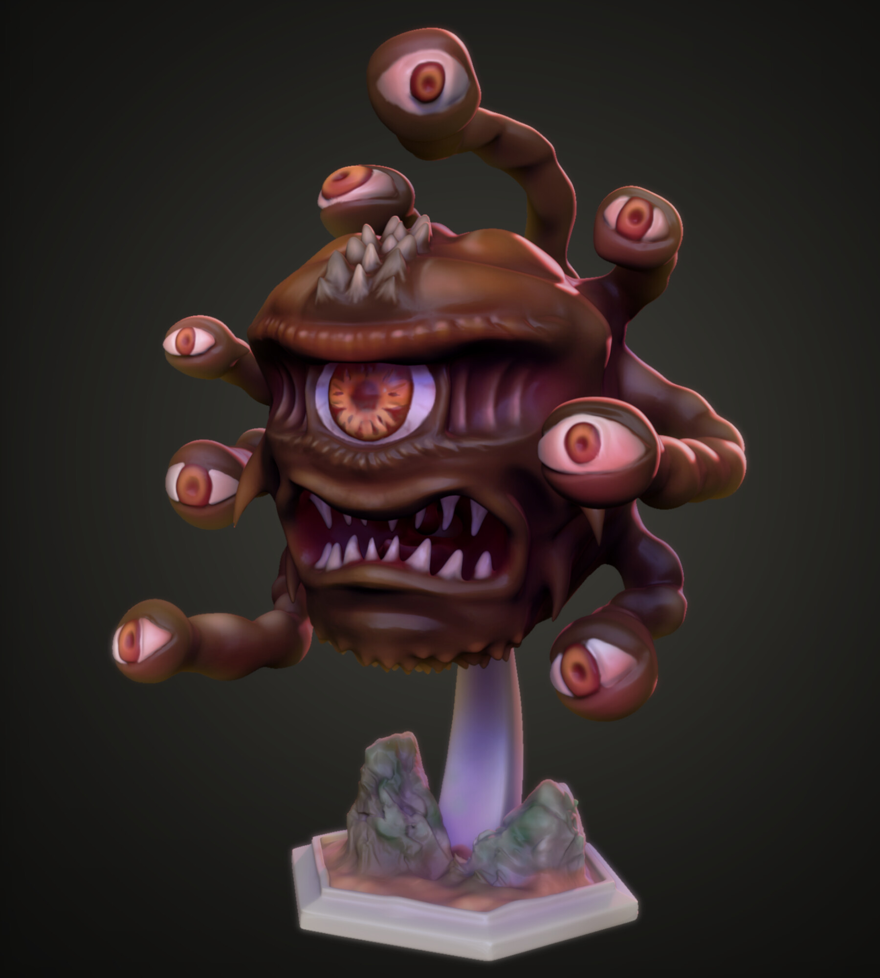 ArtStation - Beholder painted miniature (Dungeons & Dragons)