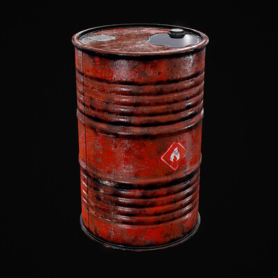 Dirty Oil Barrel