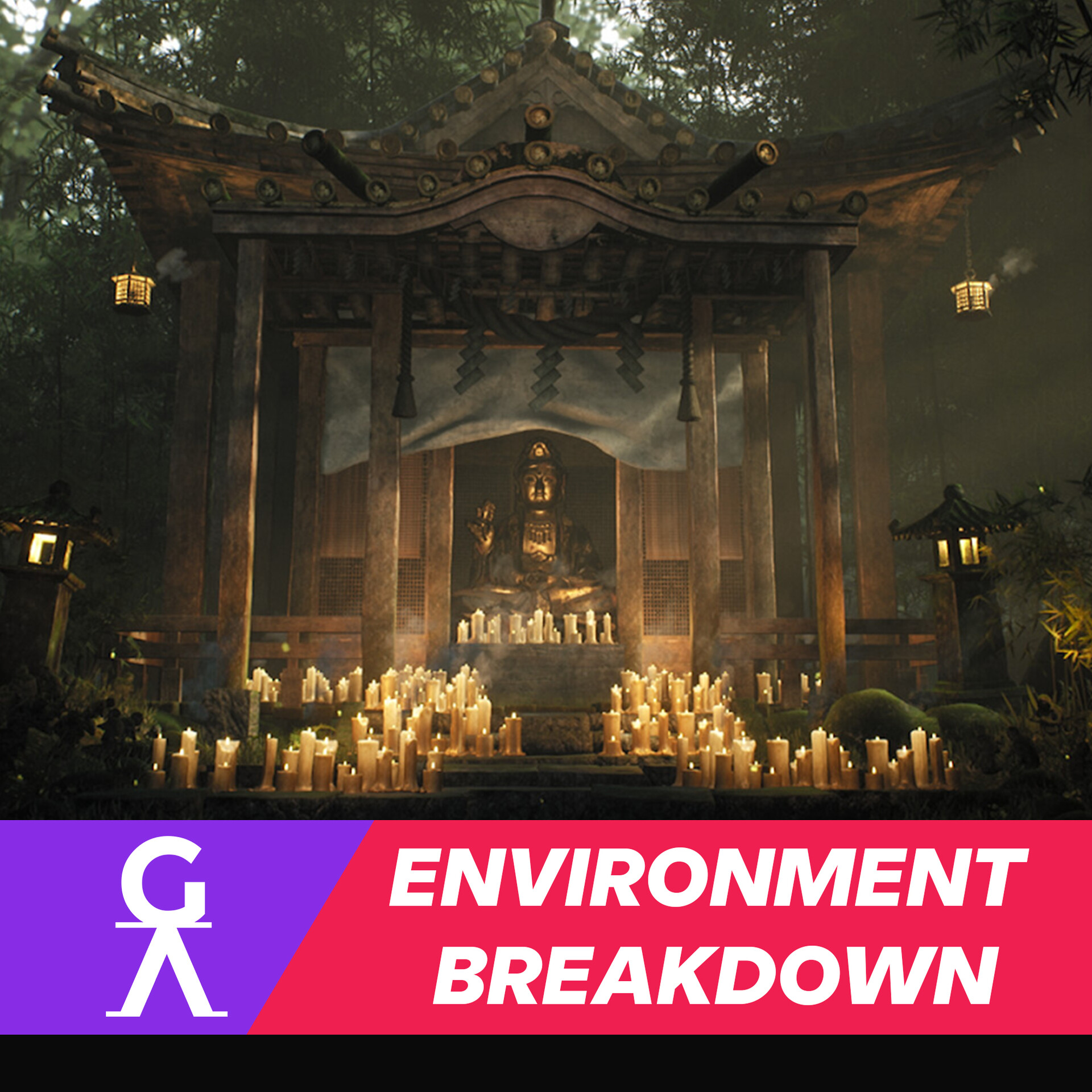 ArtStation Bamboo Forest Shrine Environment Breakdown Vivek Ranjan