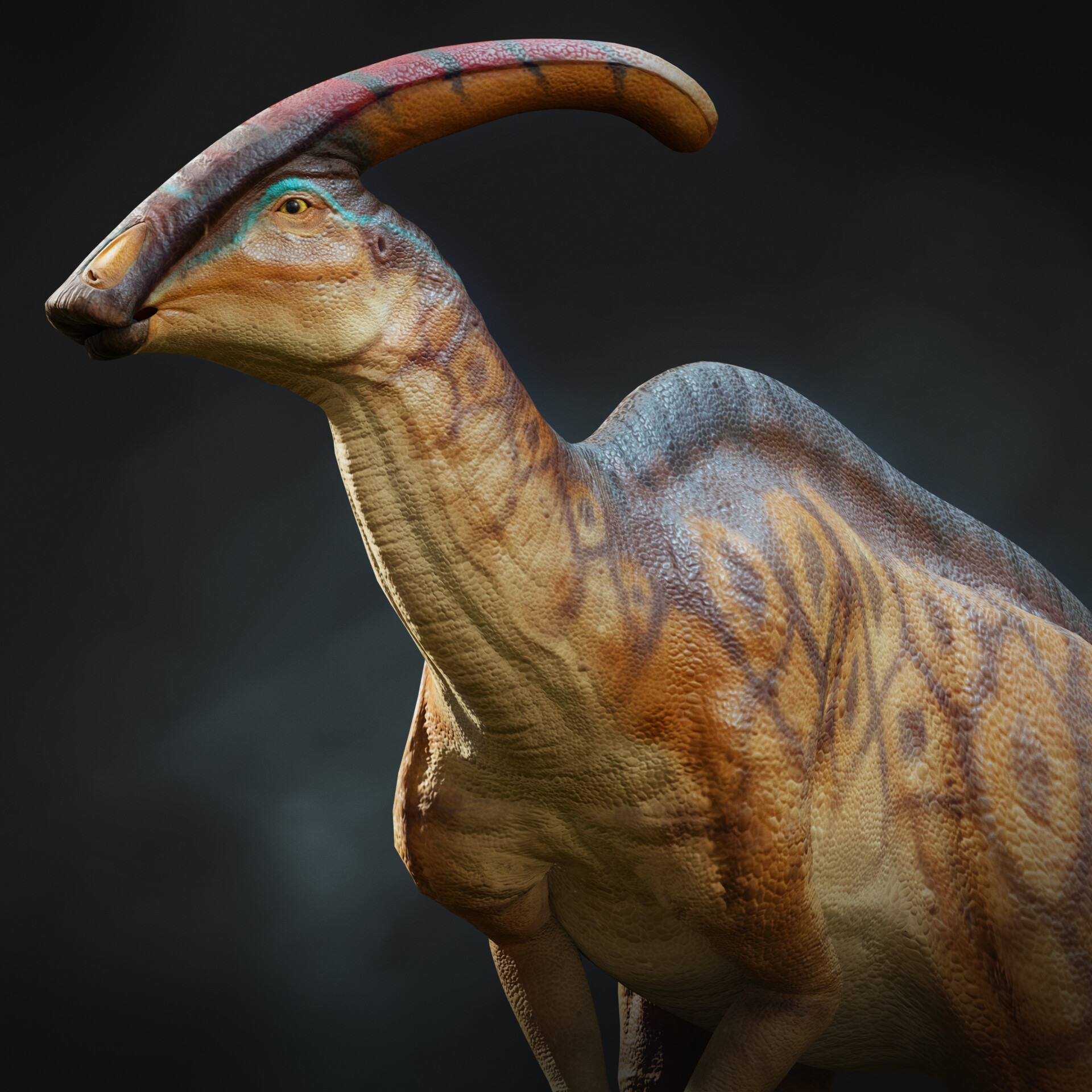 ArtStation - 3D Dino - Parasaurolophus