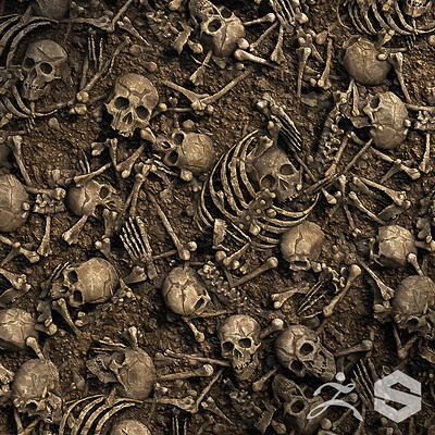 Bone Remains Material | ZBrush and Substance