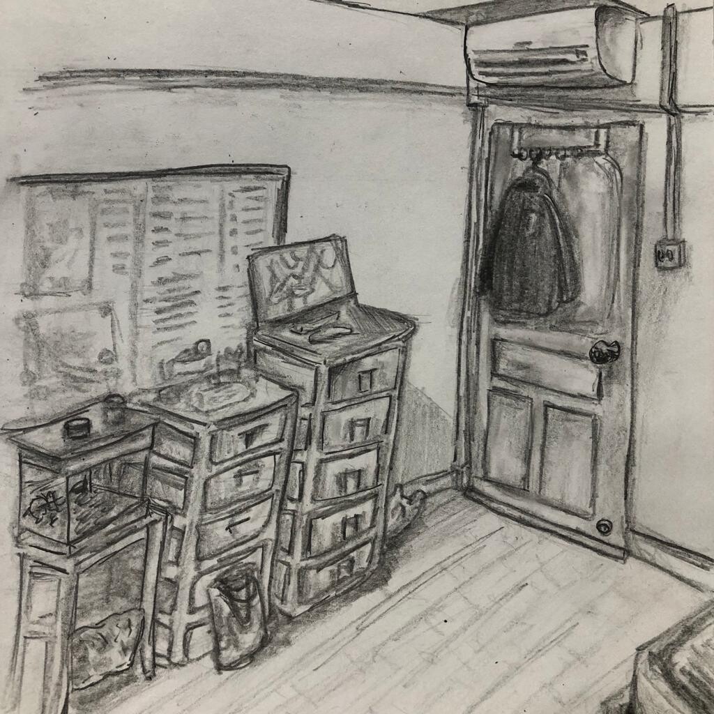 ArtStation - Observational Drawing Of My Room And Sketches Of Human