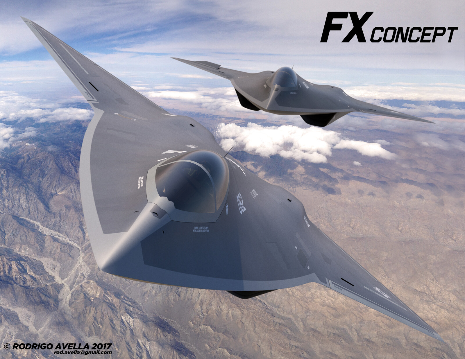 FX sixth-generation concept fighter aircraft