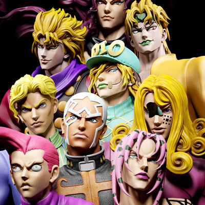 Gyro Zeppeli & Johnny Joestar - JoJo`s Bizarre Adventure Fanart by Bioxfa, Anime, 3D