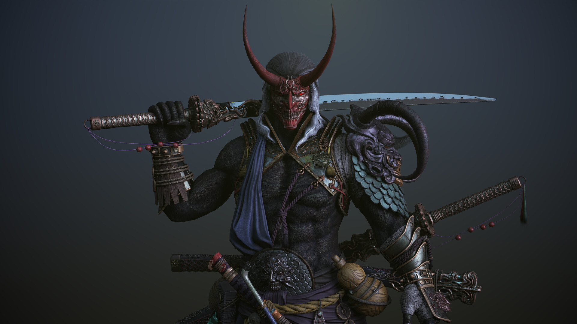 ArtStation - Oni Samurai character