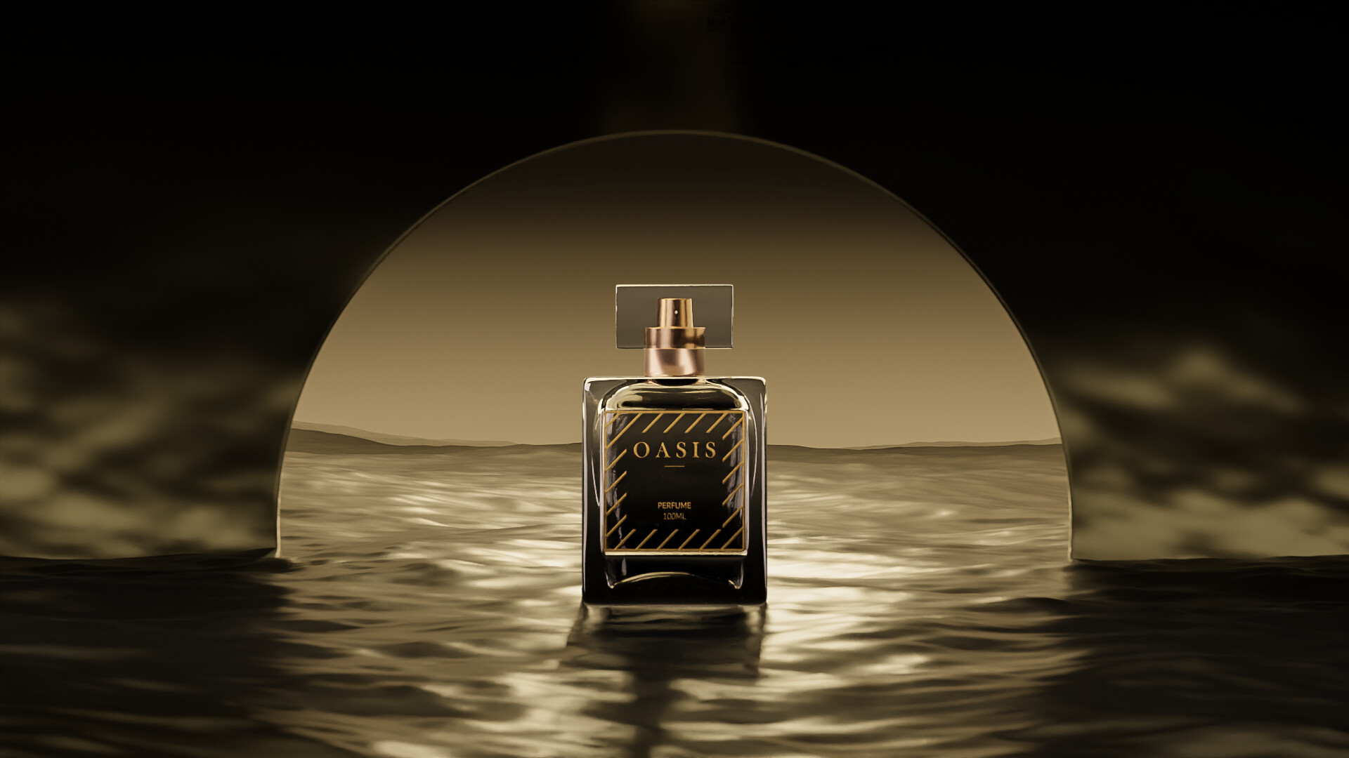 ArtStation Black Gold Perfume, OASIS, Spec Ad