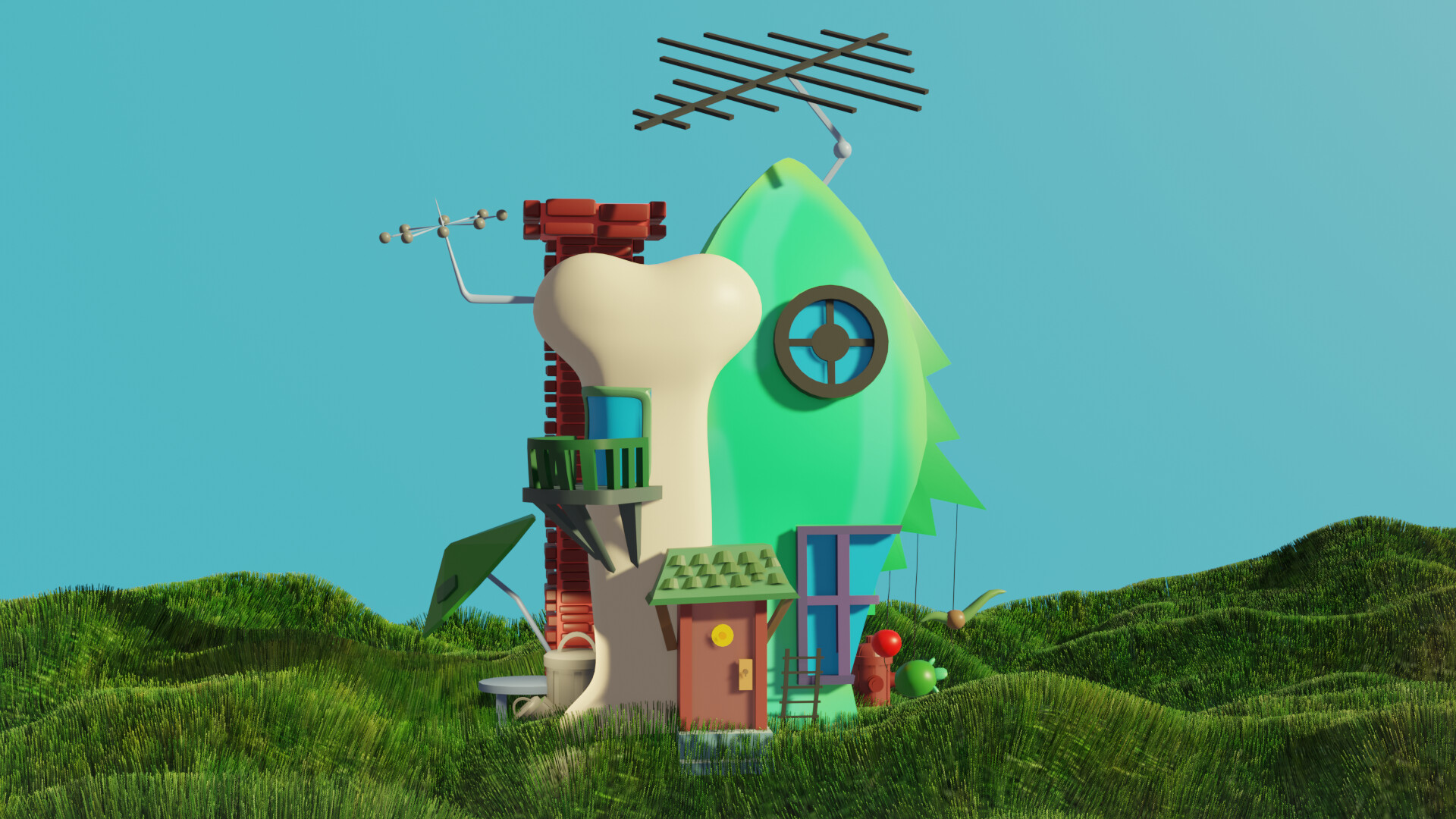 ArtStation CatDog House