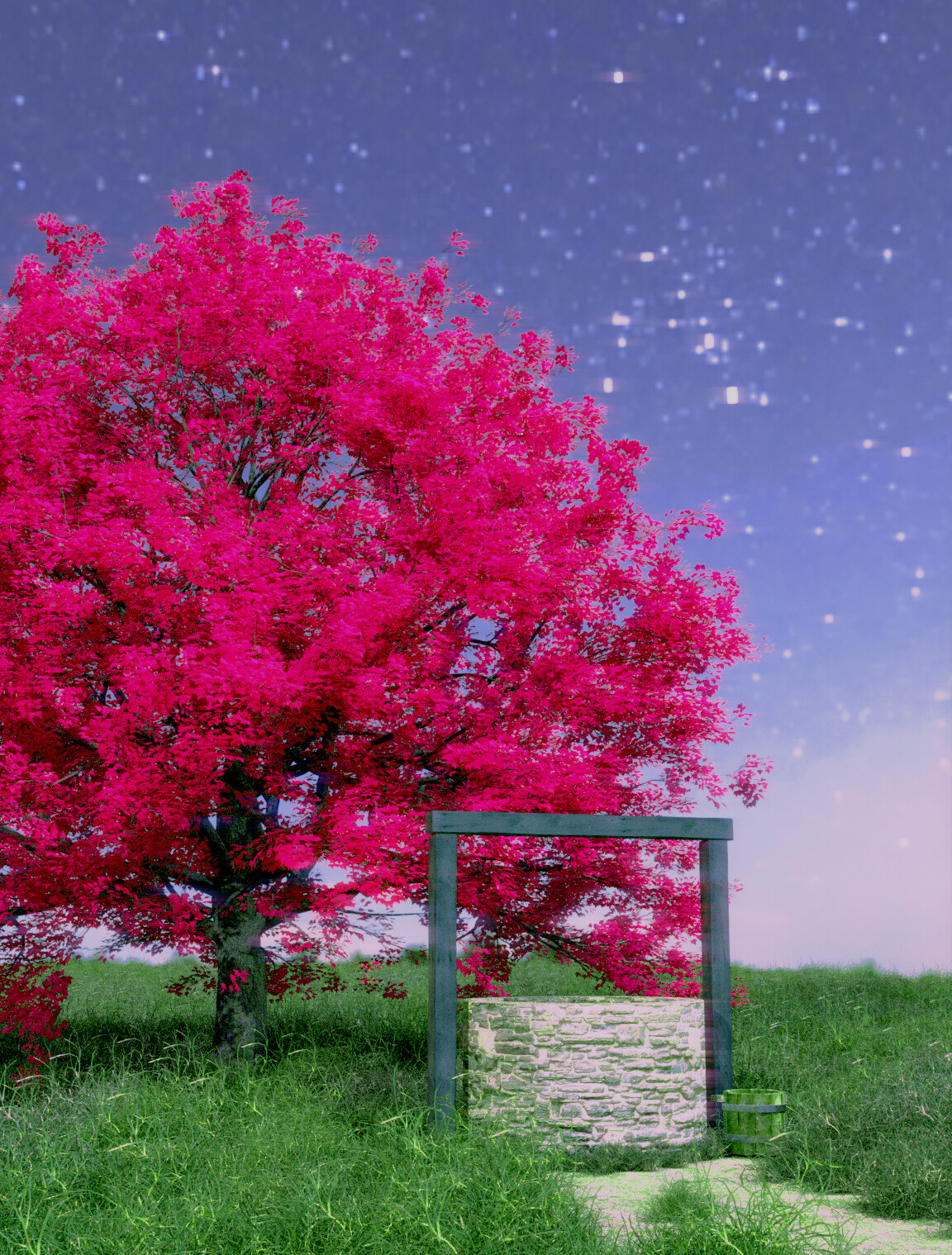 ArtStation - Well & Tree