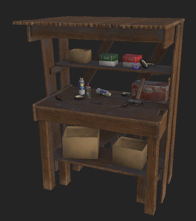 ArtStation - Rust inspired workbench