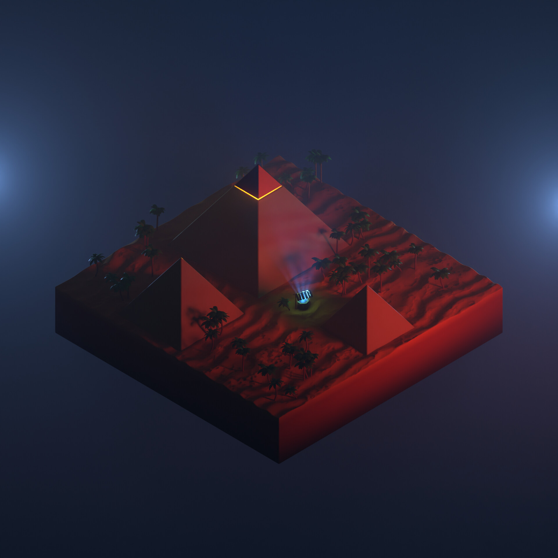 ArtStation Golden hour Pyramids