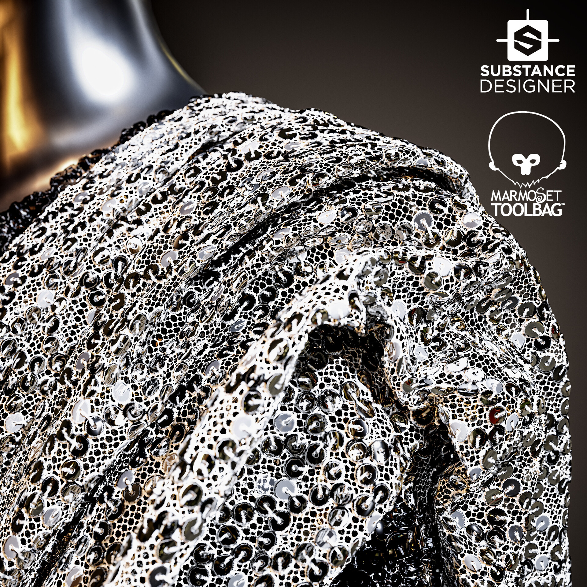 ArtStation Sequin fabricIndian dress