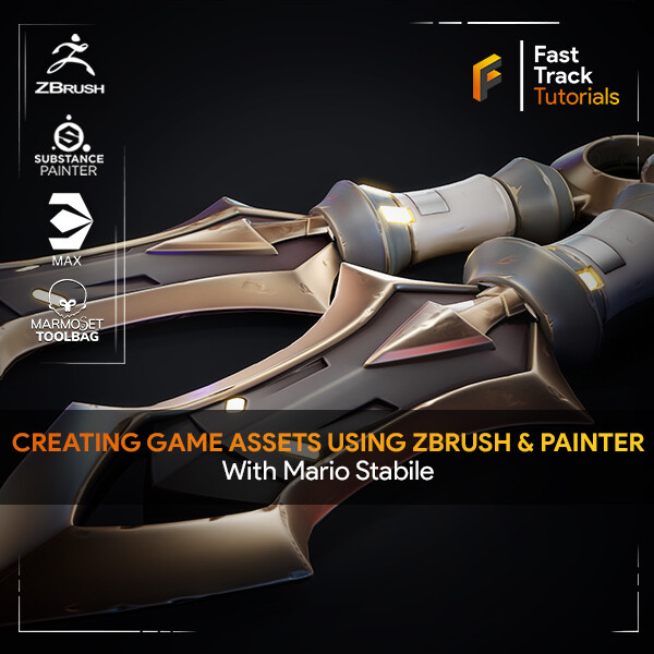 Creating a stylized prop using Zbrush &amp; Substance Painter - Tutorial End Result