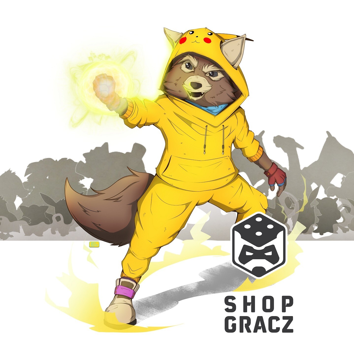 ArtStation - Racoon - Pikachu - Mascot