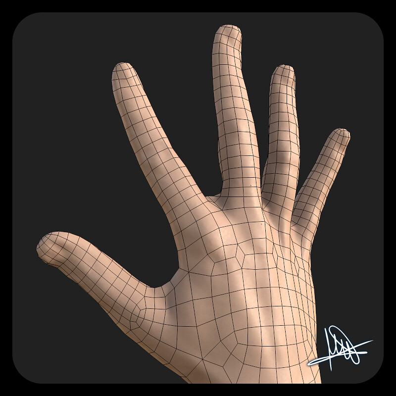 Hand & Lower Arm Retopology