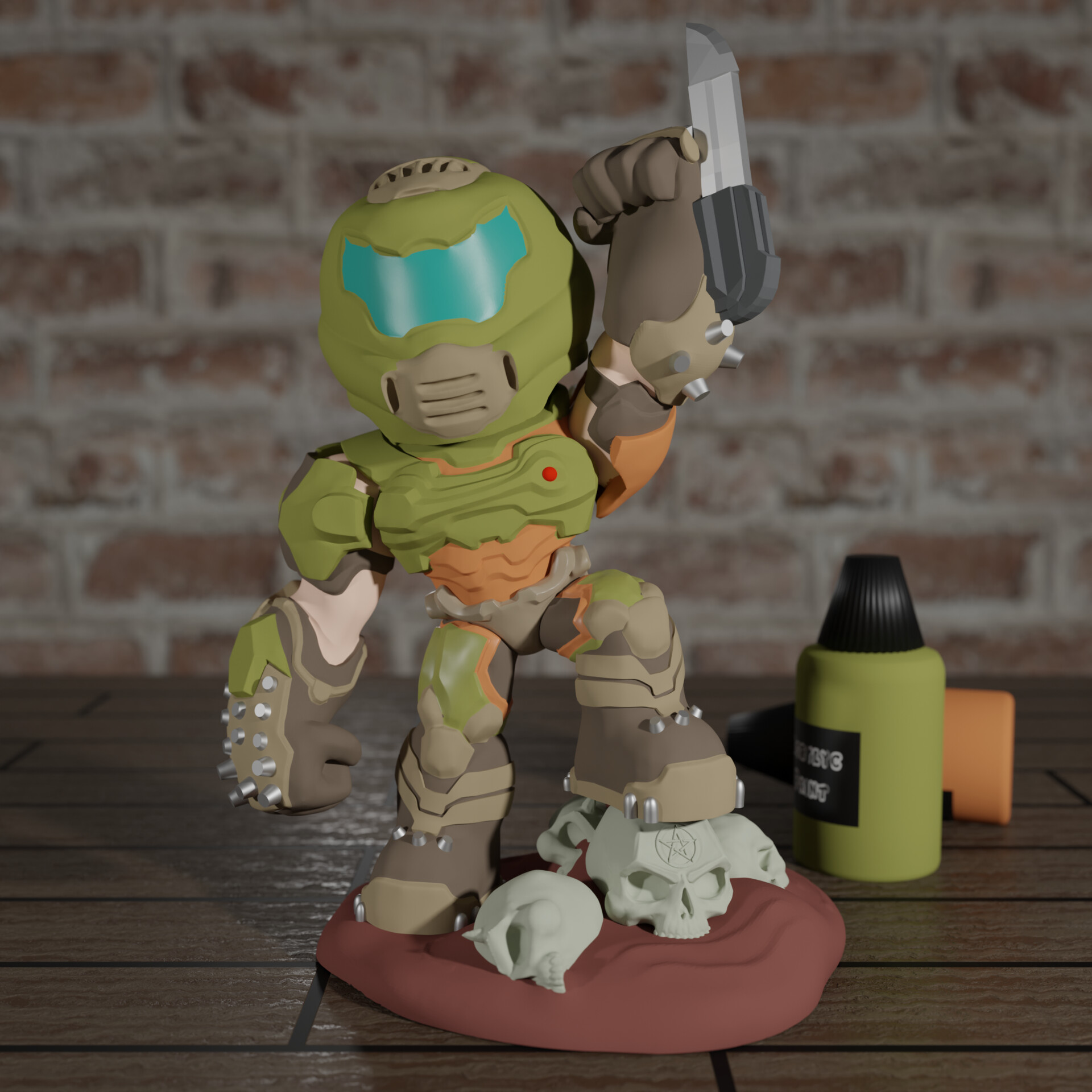 Artstation Chibi Doomguy For 3d Print