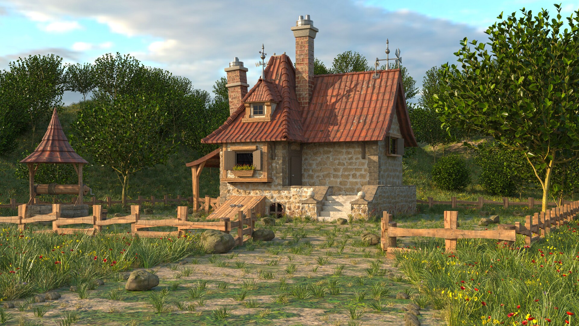 Artstation - Village House