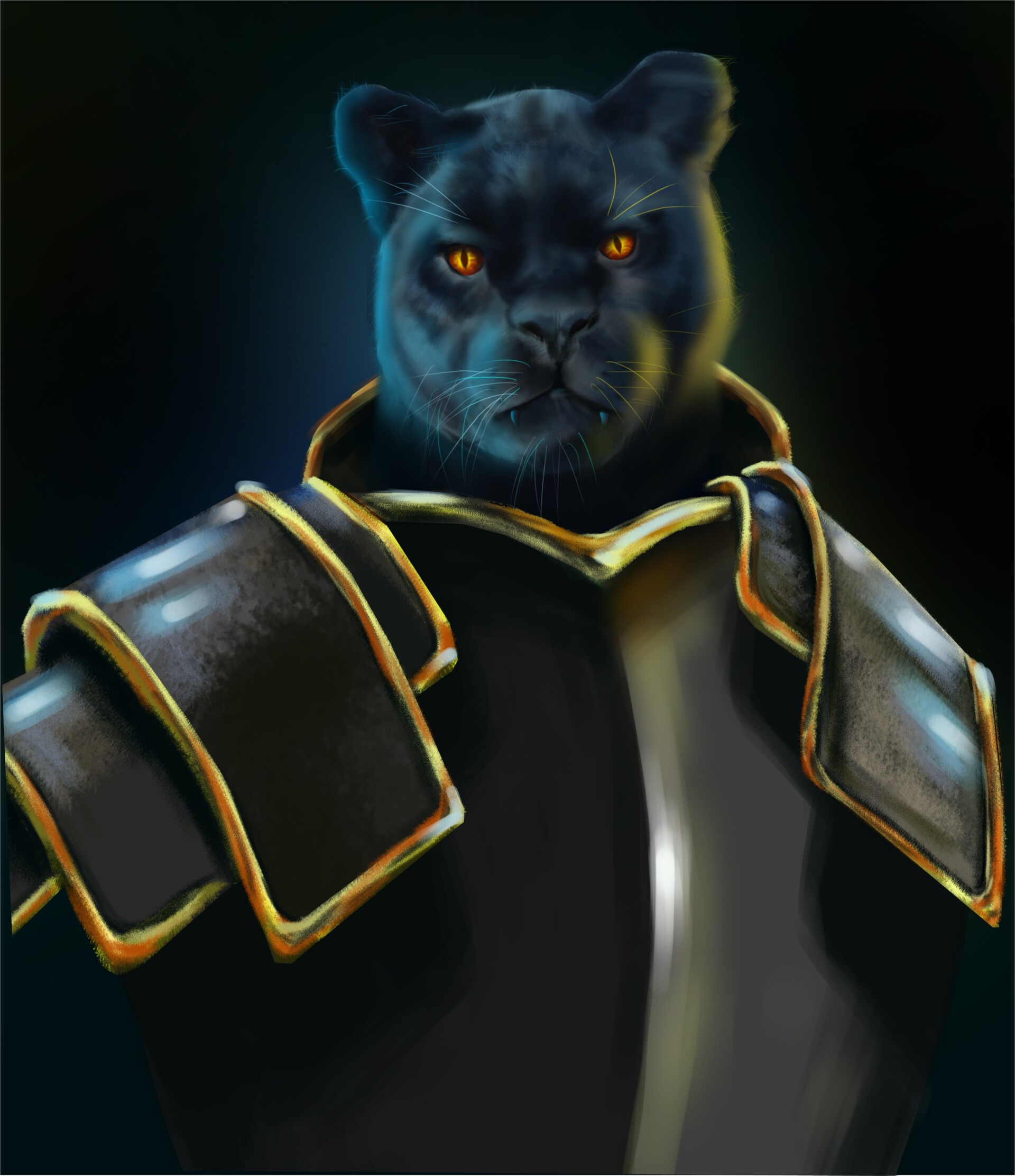 Anthro Panther Warrior