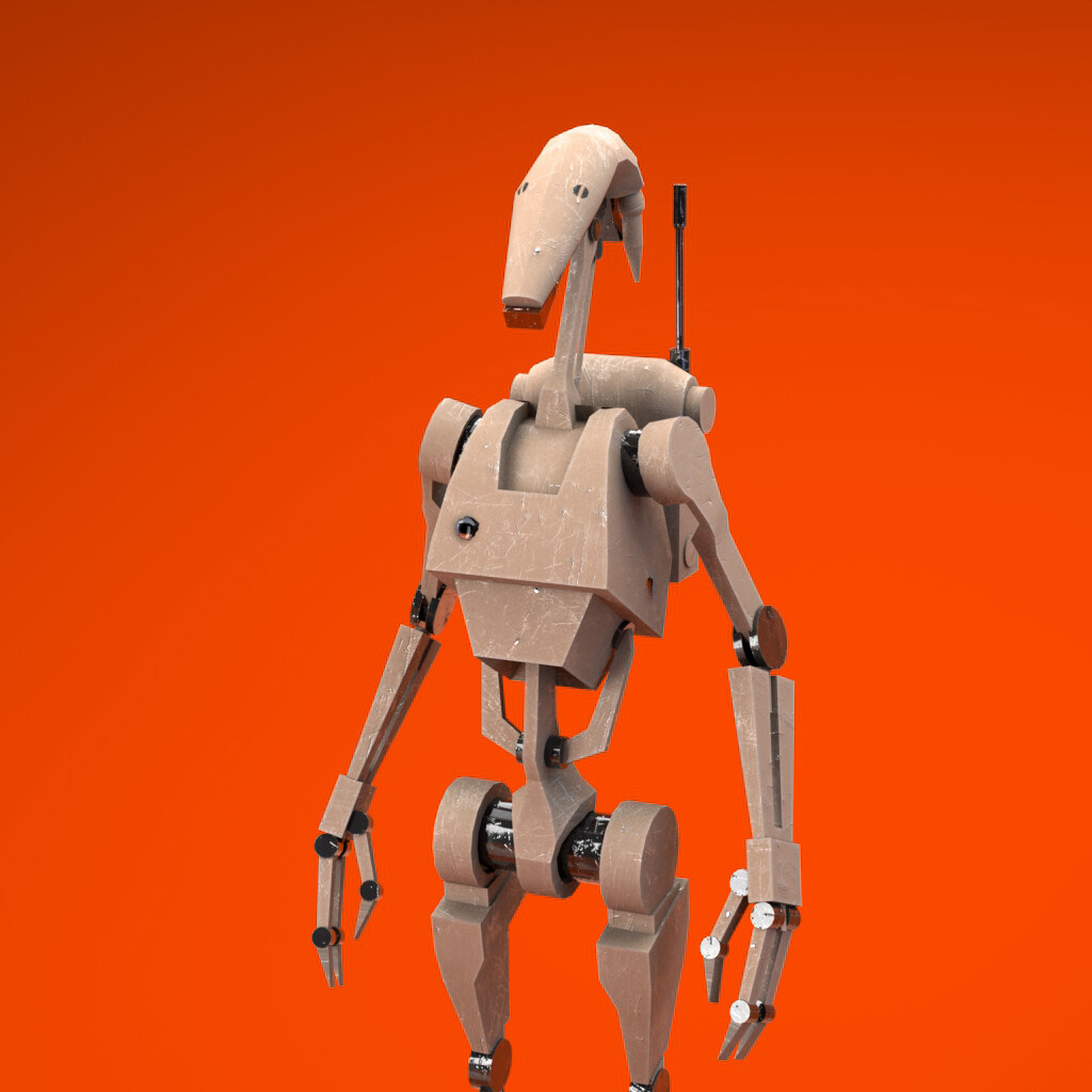 ArtStation - Star Wars Battle Droid - Low Poly Model