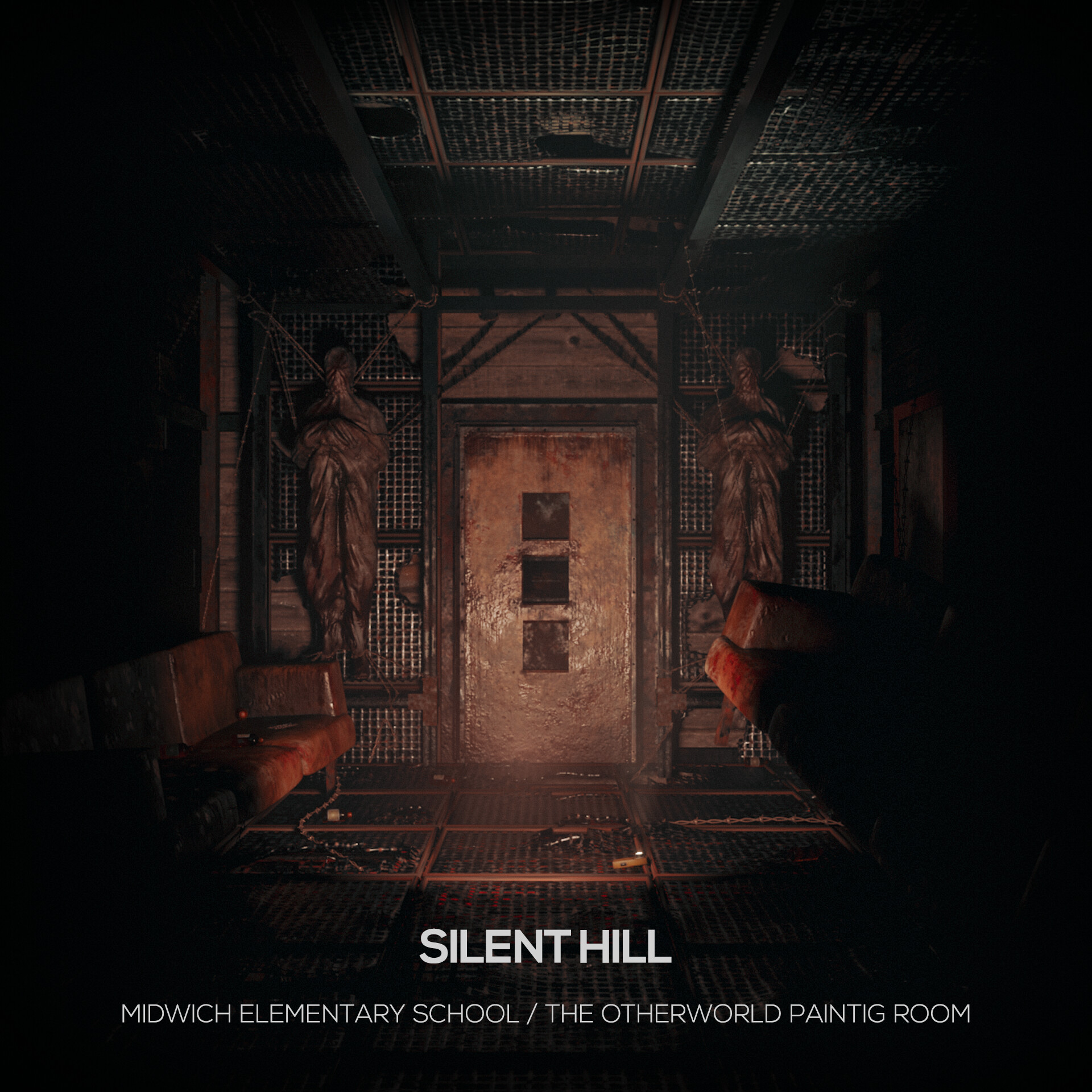 ArtStation - SILENT HILL - MIDWICH ELEMENTARY SCHOOL / THE OTHERWORLD ...